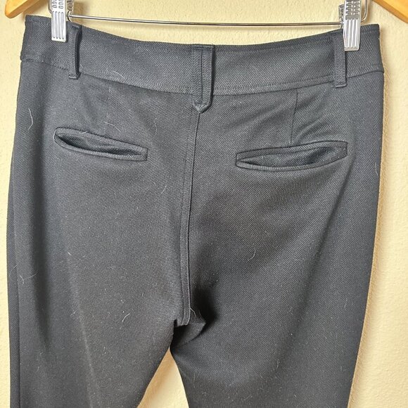 ANTHROPOLOGIE The Essential Trouser Flare Leg Size 8 Black - Picture 8 of 13